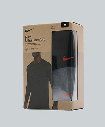 Nike 2 Pack Long Sleeve Crew T-Shirt in Black / Cool Grey