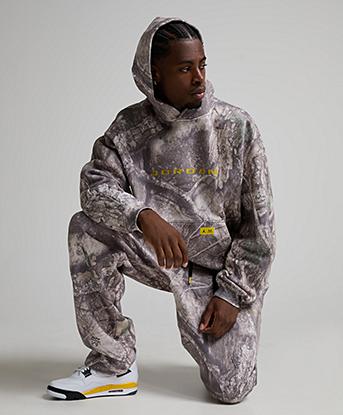 Jordan Brooklyn Real Tree Overhead Hoodie in Real Tree / Citron