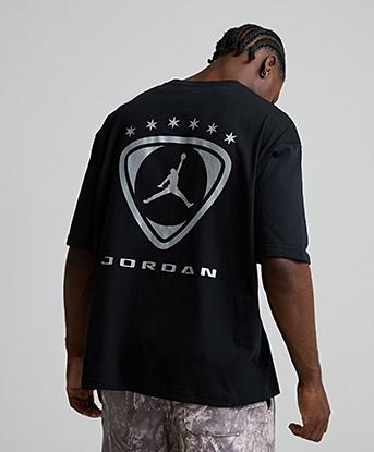 Jordan Brooklyn Oversized GFX T-Shirt in Black