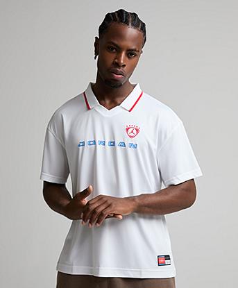 Jordan Brooklyn Football Top in White