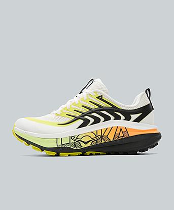 Hoka Stinson 8 Trainer in White / Frost Yellow / Black