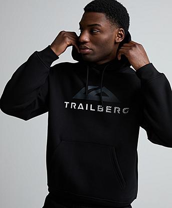 Trailberg Fraction Overhead Hoodie in Black