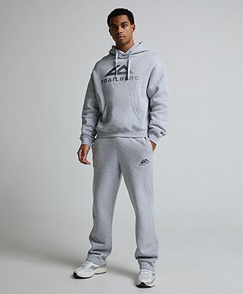 Trailberg Fraction Straight Leg Jogger in Grey Marl