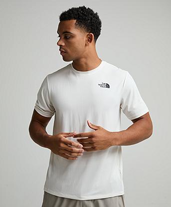 The North Face 24/7 Short Sleeve Poly T-Shirt in White Dune