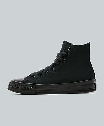 Converse Chuck Taylor Throwback Hi Trainer in Black / Black / Black