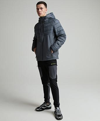 Monterrain Impact Hybrid Puffer Jacket in Forged Steel