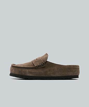 Birkenstock Womens Naples Wrapped Shoe in Concrete Grey