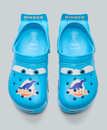 Crocs Womens Lightning McQueen Dinoco Crocband Clog in Blue
