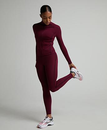 Monterrain Womens Adapt Legging in Wild Fig / Black