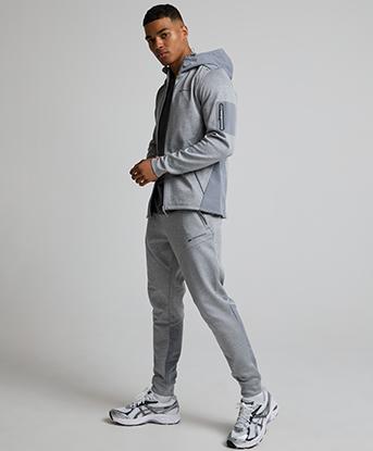 Monterrain Speed 4.0 Poly Fleece Jogger in Grey Melange / Midnight Echo