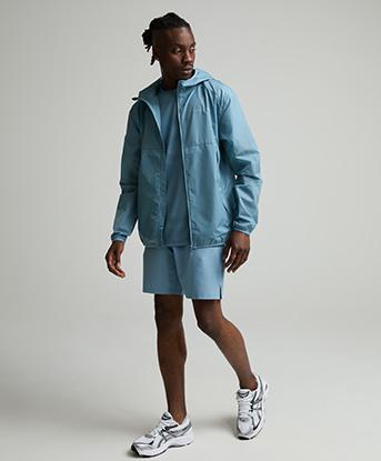 Monterrain Vapor Woven Running Short in Fort Blue / Mirage Waters