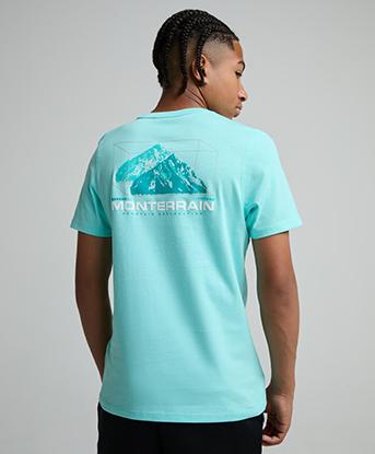 Monterrain Junior Tumult Cotton T-Shirt in Mint Sky