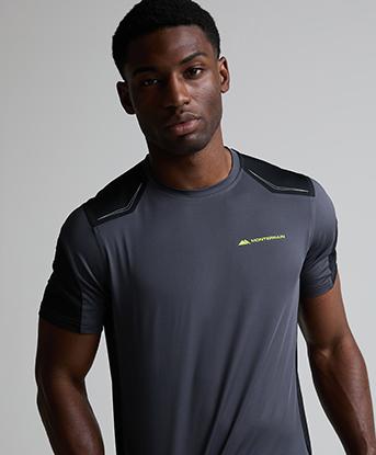 Monterrain Orbit T-Shirt in Black / Urban Charcoal / Citrus Fusion
