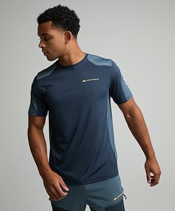 Monterrain Orbit T-Shirt in Academy Blue / Twilight Graphite / Pastel Ochre