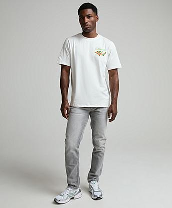 Alessandro Zavetti Osoli Slim Fit Denim Jean  in Ice Grey