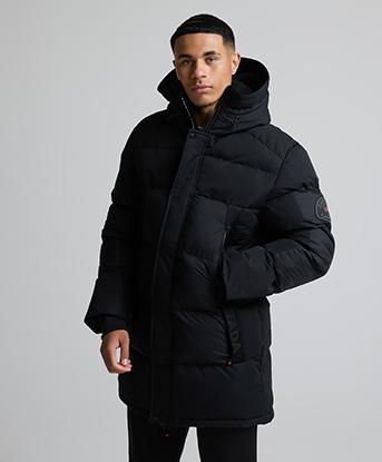 Zavetti Canada Aylmer 2.0 Long Puffer Parka Jacket in Black