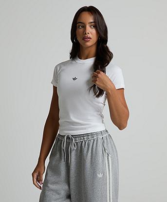 adidas Originals Womens Essentials Slim T-Shirt in White