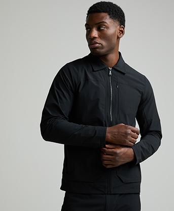 Alessandro Zavetti Rossano Woven Overshirt in Jet Black