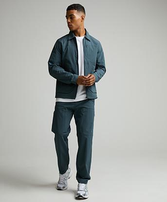 Alessandro Zavetti Rossano Woven Overshirt in Twilight Graphite