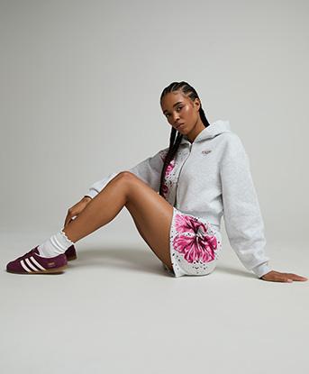 Forena Womens Flourish Fleece Short in Grey Marl