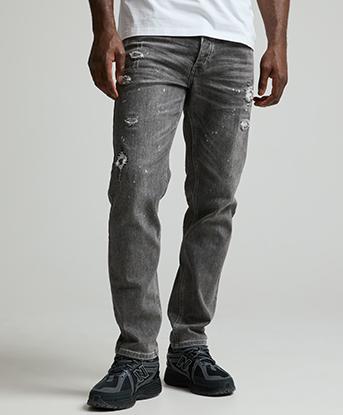 Alessandro Zavetti Apollo 006 Relaxed Slim Jean in Dark Washed Grey