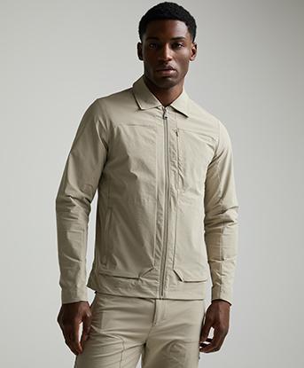 Alessandro Zavetti Rossano Woven Overshirt in Silverscape