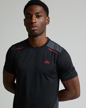 Alpyrex Altor T-Shirt in Black / Charcoal / Engine Blaze