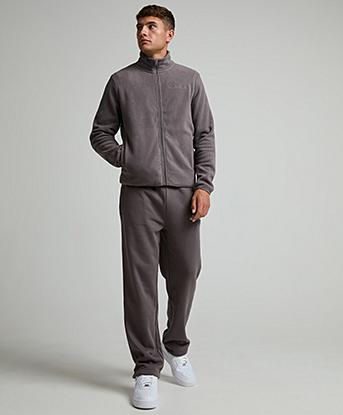 Metissier Morlaix Polar Fleece Jacket in Charcoal Smoke