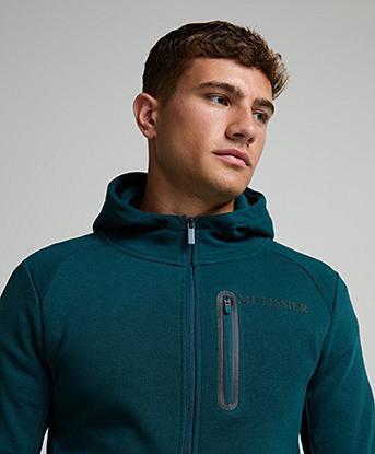 Metissier Silvoise Full Zip Hoodie in Mystic Lagoon