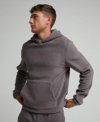 Metissier Morlaix Polar Fleece Overhead Hoodie in Charcoal Smoke