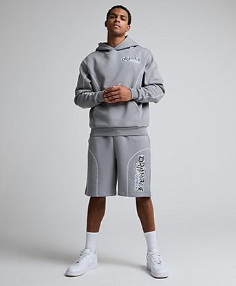 Dripmade Payout Baggy Fit Short in Civic Grey / Optic White