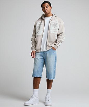 Dripmade Skeletal Zip Through Hoodie in Feathercloud / Bone