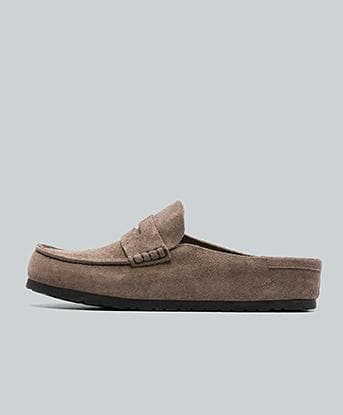 Birkenstock Naples Wrapped Shoe in Concrete Grey