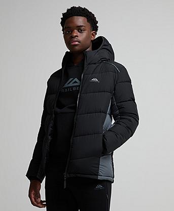Trailberg Junior Triathlon Peak Insulated Jacket in Black / Graphite Grey