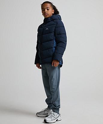 Trailberg Junior Triathlon Peak Insulated Jacket in Storm Blue / Midnight Blue