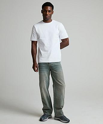 Celebre Straight Fit Denim Jean in Mid Blue
