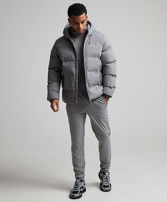 Closure London Heat Seal Puffer Jacket in Grey
