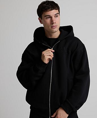 AVX Nova Full Zipped Hoodie in Black