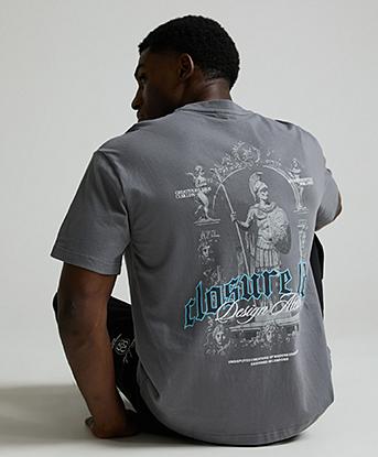 Closure London Gothic Archway T-Shirt in Slate Grey
