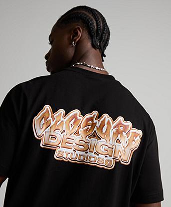 Closure London Gothic Chrome T-Shirt in Black