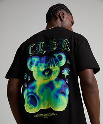 Closure London Acid Teddy T-Shirt in Black