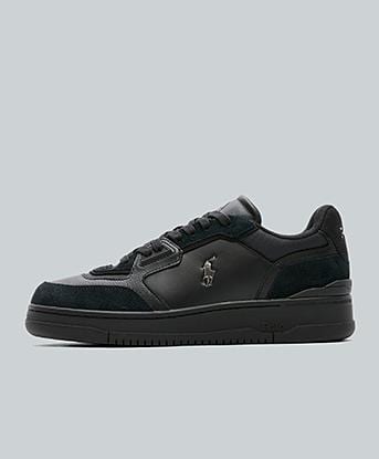 Polo Ralph Lauren Open Masters Trainer in Black / Grey / Black