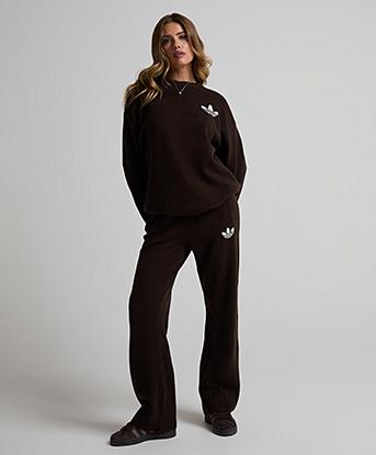 adidas Originals Womens Essential Knit Pant in Aurora Coffee