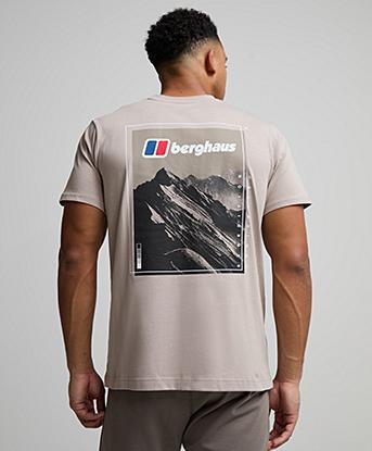 Berghaus GPS Summit Short Sleeve T-Shirt in Taupe / Jet Black