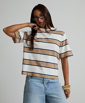 Pale Ivory / Hemp / Midnight Navy