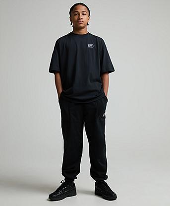 Nike Junior Street Fleece Short Sleeve T-Shirt in Black