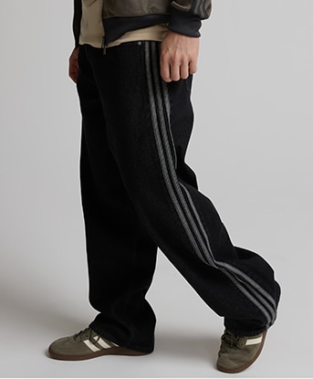 adidas Originals Firebird Denim Jean in True Black Denim