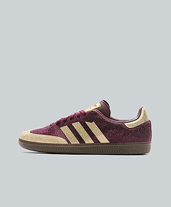 adidas Originals Womens Samba OG Trainer in Maroon / Warm Vanilla / Gem