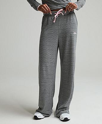 Dès Vu Womens Stripe Pant in Asphalt