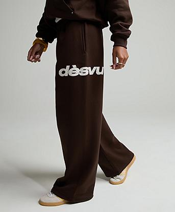 Dès Vu Womens Stud Jogger in Brown